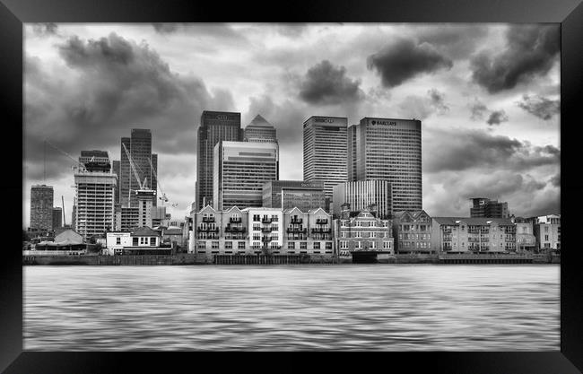 Canary Wharf London Framed Print by Clive Eariss