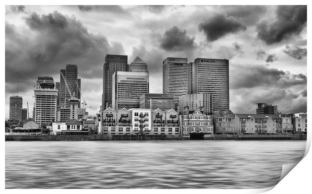 Canary Wharf London Print by Clive Eariss