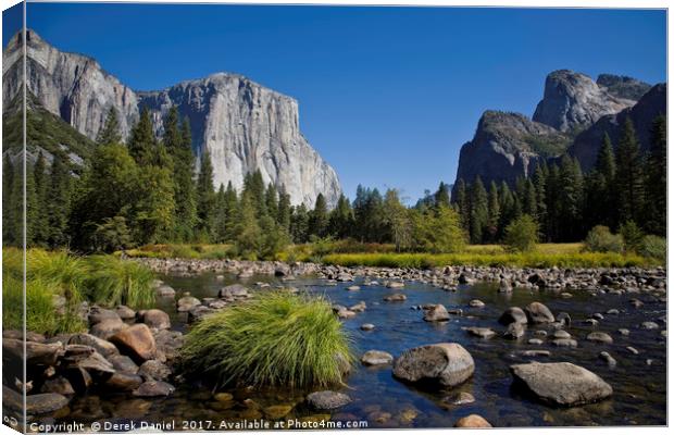 El Capitan and Cathedral Rocks, Yosemite Canvas Print by Derek Daniel