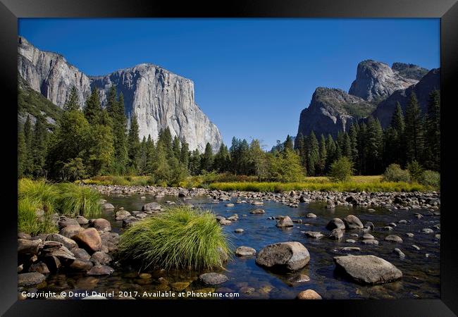 El Capitan and Cathedral Rocks, Yosemite Framed Print by Derek Daniel