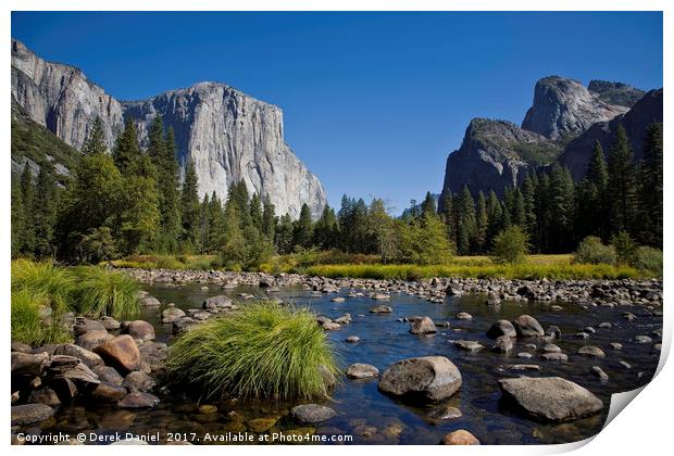 El Capitan and Cathedral Rocks, Yosemite Print by Derek Daniel