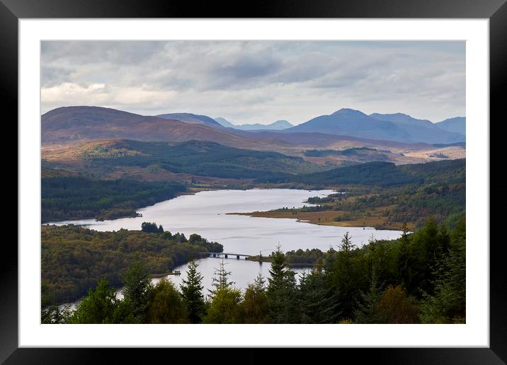 Loch Garry from Glengarry Viewpoint Framed Mounted Print by Derek Beattie