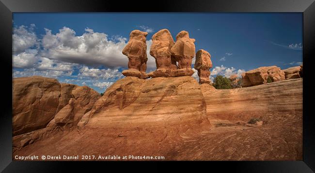 Navajo Sandstone wonderland Framed Print by Derek Daniel