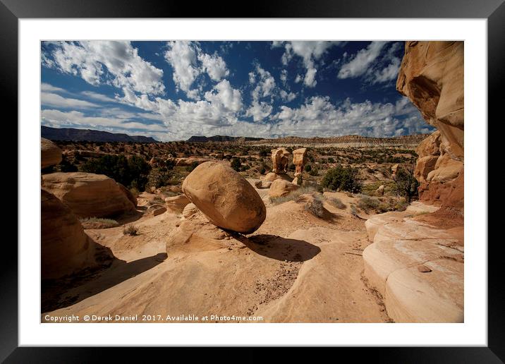 Navajo Sandstone Wonderland Framed Mounted Print by Derek Daniel