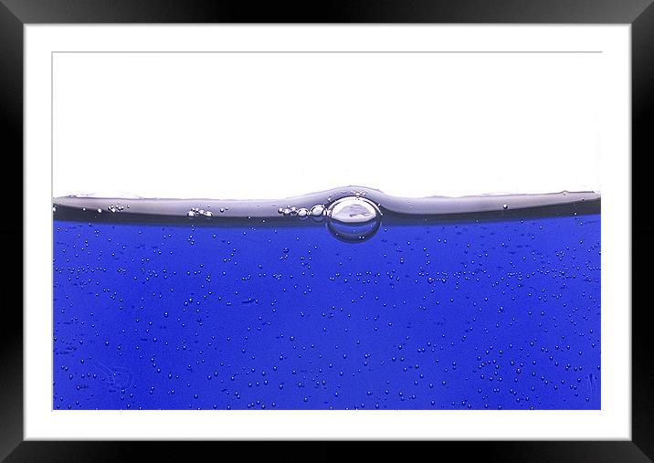 Blue Liquid Framed Mounted Print by Malcolm Smith
