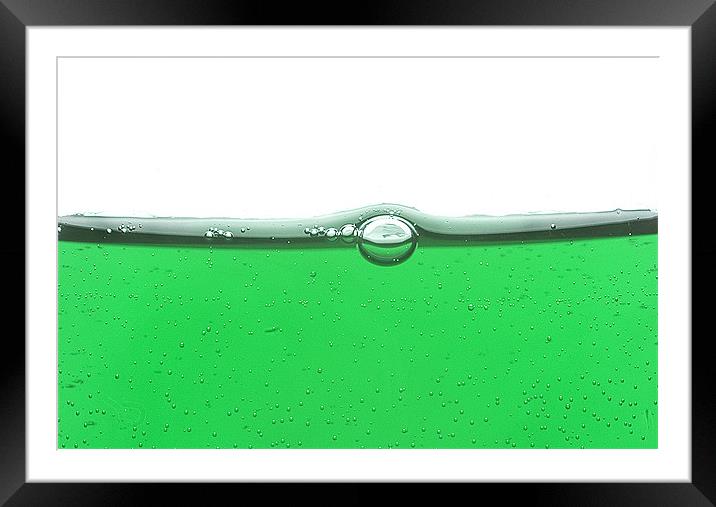 Green liquid Framed Mounted Print by Malcolm Smith