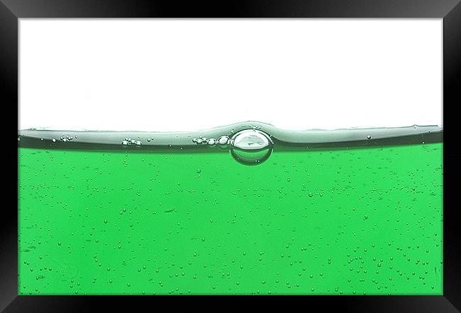 Green liquid Framed Print by Malcolm Smith