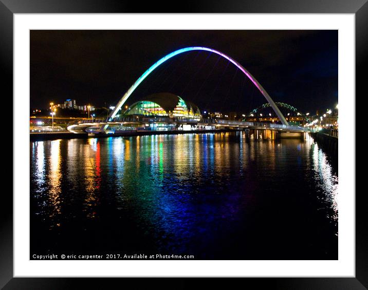 Tyne Rainbow Framed Mounted Print by eric carpenter