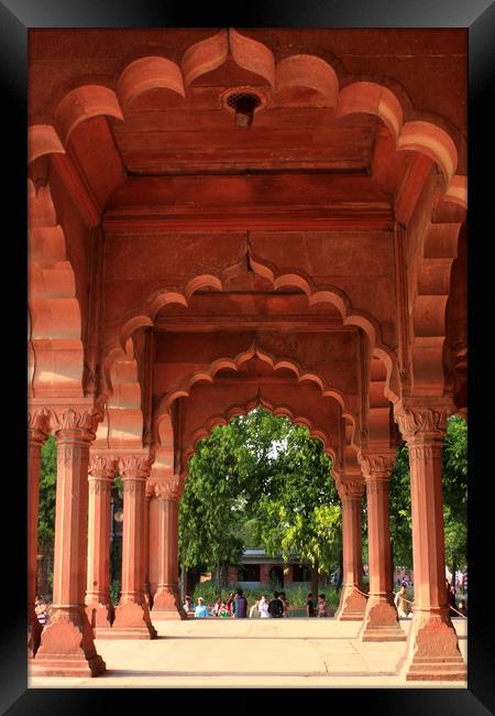 Engrailed Arches, Red Fort, New Delhi, India  Framed Print by Aidan Moran