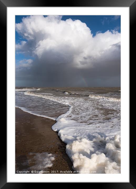 Stormy sea foam  Framed Mounted Print by Gary Eason