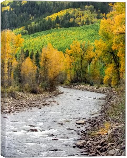 Colorado San Juan River in Autumn Canvas Print by Luc Novovitch