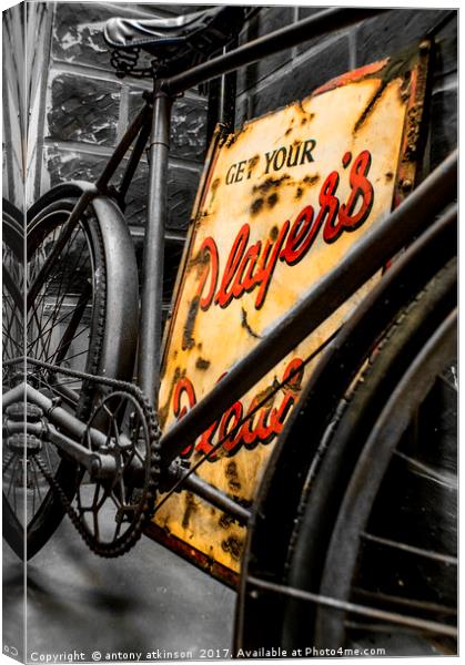 1936 WWII Bicycle Canvas Print by Antony Atkinson
