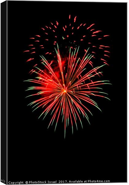 4th of July fireworks. Canvas Print by PhotoStock Israel
