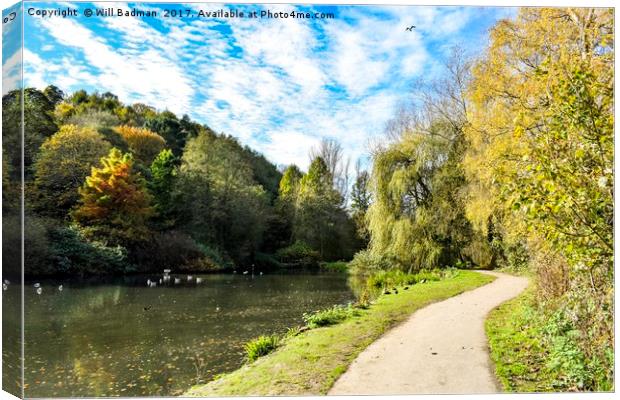 Ninesprings Country Park Yeovil Somerset  Canvas Print by Will Badman