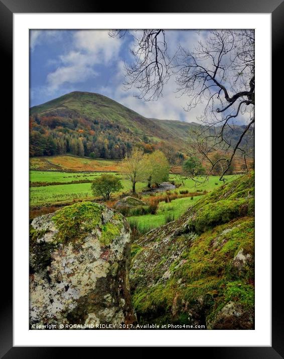 "View through the rocks" Framed Mounted Print by ROS RIDLEY