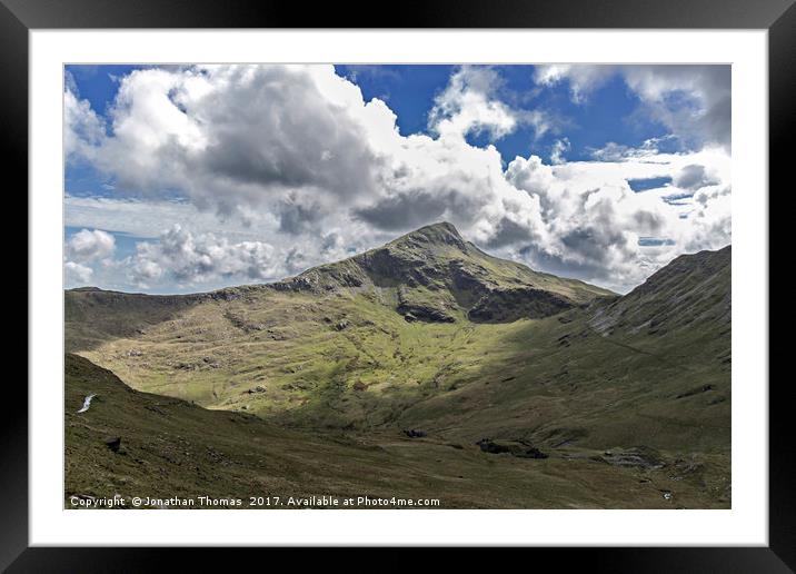 Snowdonia Mountain Y Lliwedd Framed Mounted Print by Jonathan Thomas