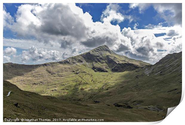 Snowdonia Mountain Y Lliwedd Print by Jonathan Thomas
