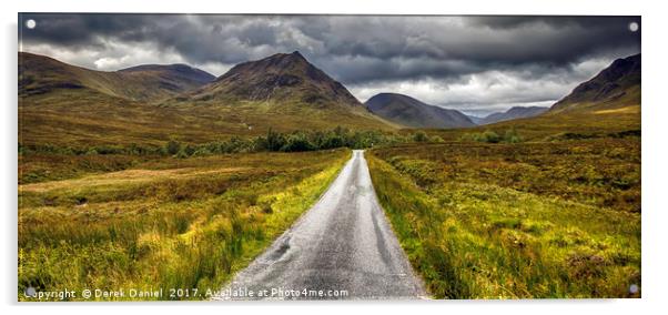 The Road To Glen Etive Acrylic by Derek Daniel