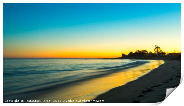 Sunset at Malibu Pier, California Print by PhotoStock Israel