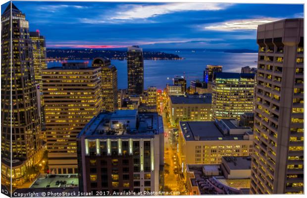 Seattle, Washington skyline  Canvas Print by PhotoStock Israel