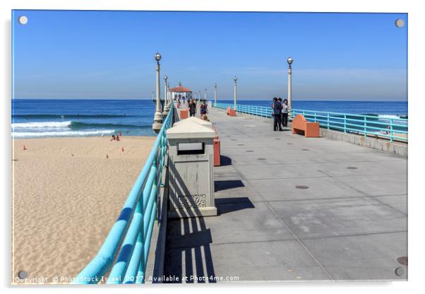 Manhattan Beach Pier  Acrylic by PhotoStock Israel