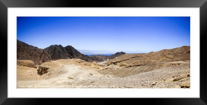 The colourful Eilat mountain range Framed Mounted Print by PhotoStock Israel
