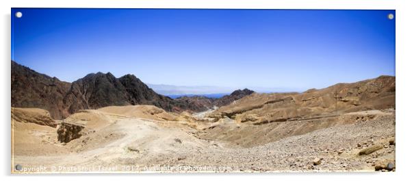 The colourful Eilat mountain range Acrylic by PhotoStock Israel