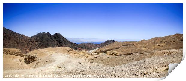 The colourful Eilat mountain range Print by PhotoStock Israel