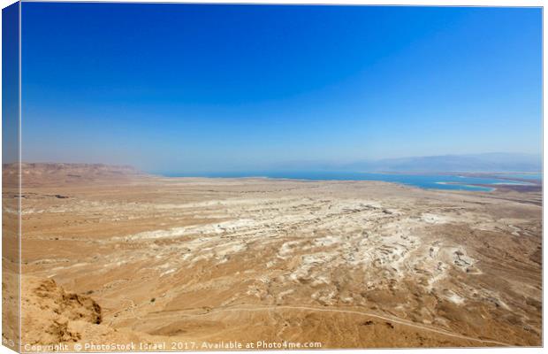 View of the Dead Sea, Israel Canvas Print by PhotoStock Israel