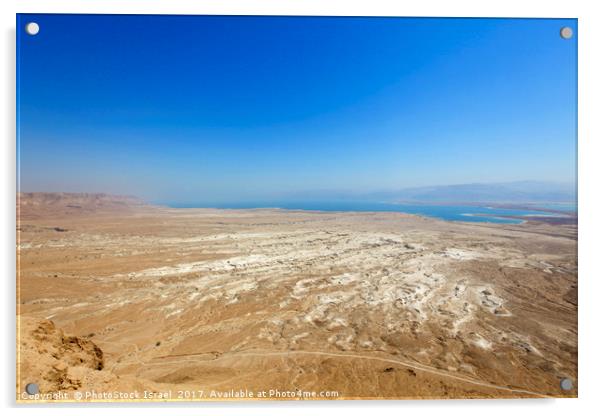 View of the Dead Sea, Israel Acrylic by PhotoStock Israel