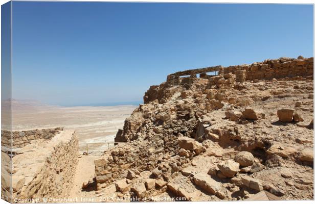 Israel, The ruins of Masada  Canvas Print by PhotoStock Israel