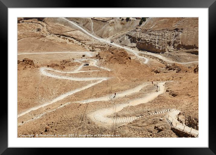 Masada the snake path  Framed Mounted Print by PhotoStock Israel