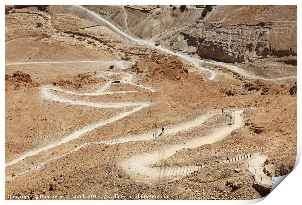 Masada the snake path  Print by PhotoStock Israel