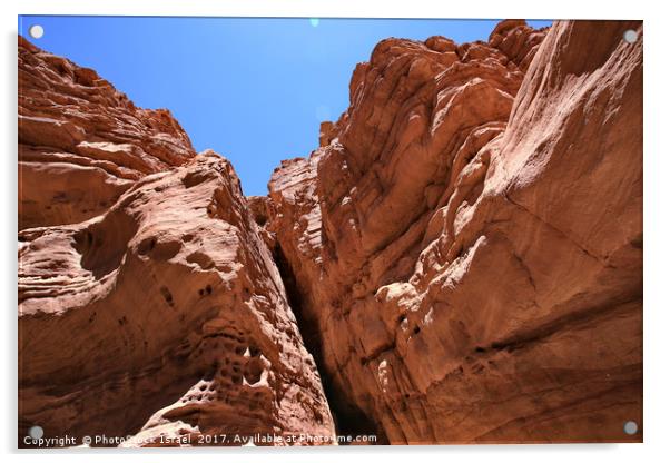 The Red Canyon near Eilat, Israel  Acrylic by PhotoStock Israel