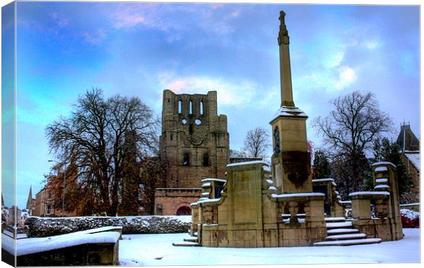 Snow in the Abbey Canvas Print by Gavin Liddle