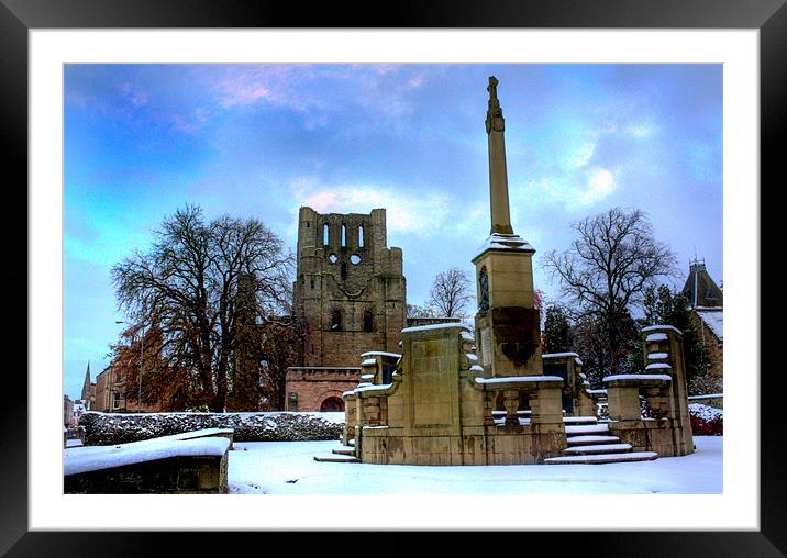 Snow in the Abbey Framed Mounted Print by Gavin Liddle