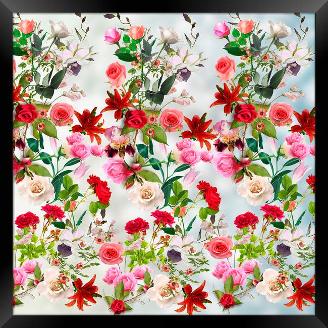 Floral pattern Framed Print by Larisa Siverina
