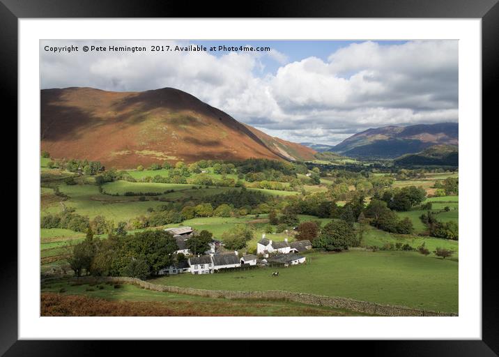 Rowling End from the Newlands valley Framed Mounted Print by Pete Hemington