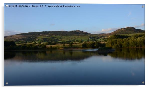 View of The Roaches from Tittersworth Reservoir Acrylic by Andrew Heaps