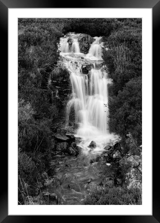 STEIN FALLS Framed Mounted Print by andrew saxton