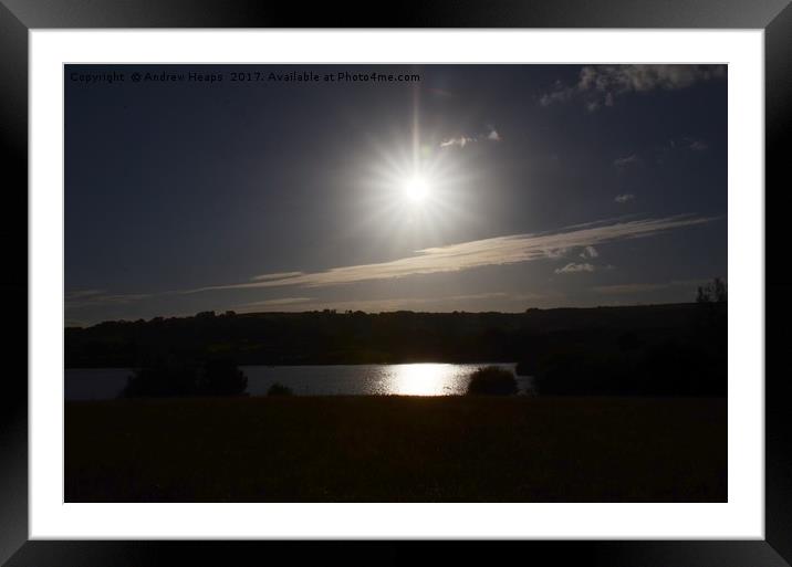 Golden Hour at Tittersworth Reservoir Framed Mounted Print by Andrew Heaps
