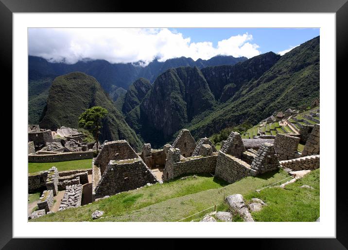 Machu Picchu Residential Sector  Framed Mounted Print by Aidan Moran