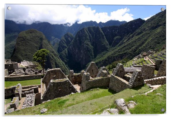 Machu Picchu Residential Sector  Acrylic by Aidan Moran