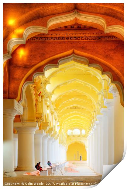 Inside the Madurai Palace (Thirumalai Nayakkar Mah Print by Colin Woods