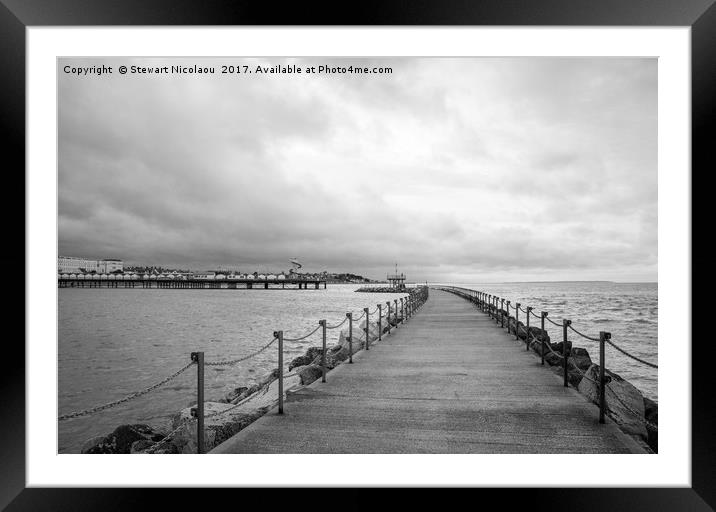 Herne Bay Pier & Breakwater Framed Mounted Print by Stewart Nicolaou