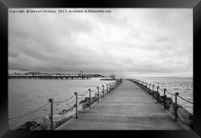 Herne Bay Pier & Breakwater Framed Print by Stewart Nicolaou
