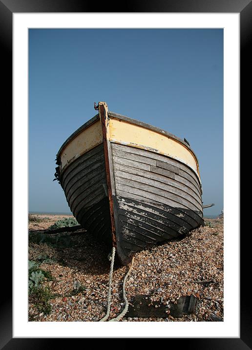 Dungeness boat Framed Mounted Print by mark blower