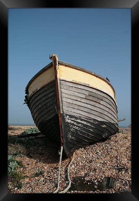 Dungeness boat Framed Print by mark blower