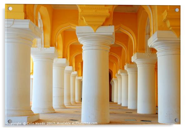 Inside the Madurai Palace (Thirumalai Nayakkar Mah Acrylic by Colin Woods