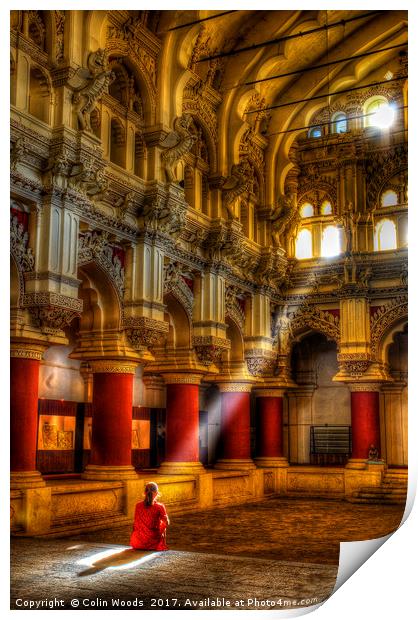 Inside the Madurai Palace (Thirumalai Nayakkar Mah Print by Colin Woods